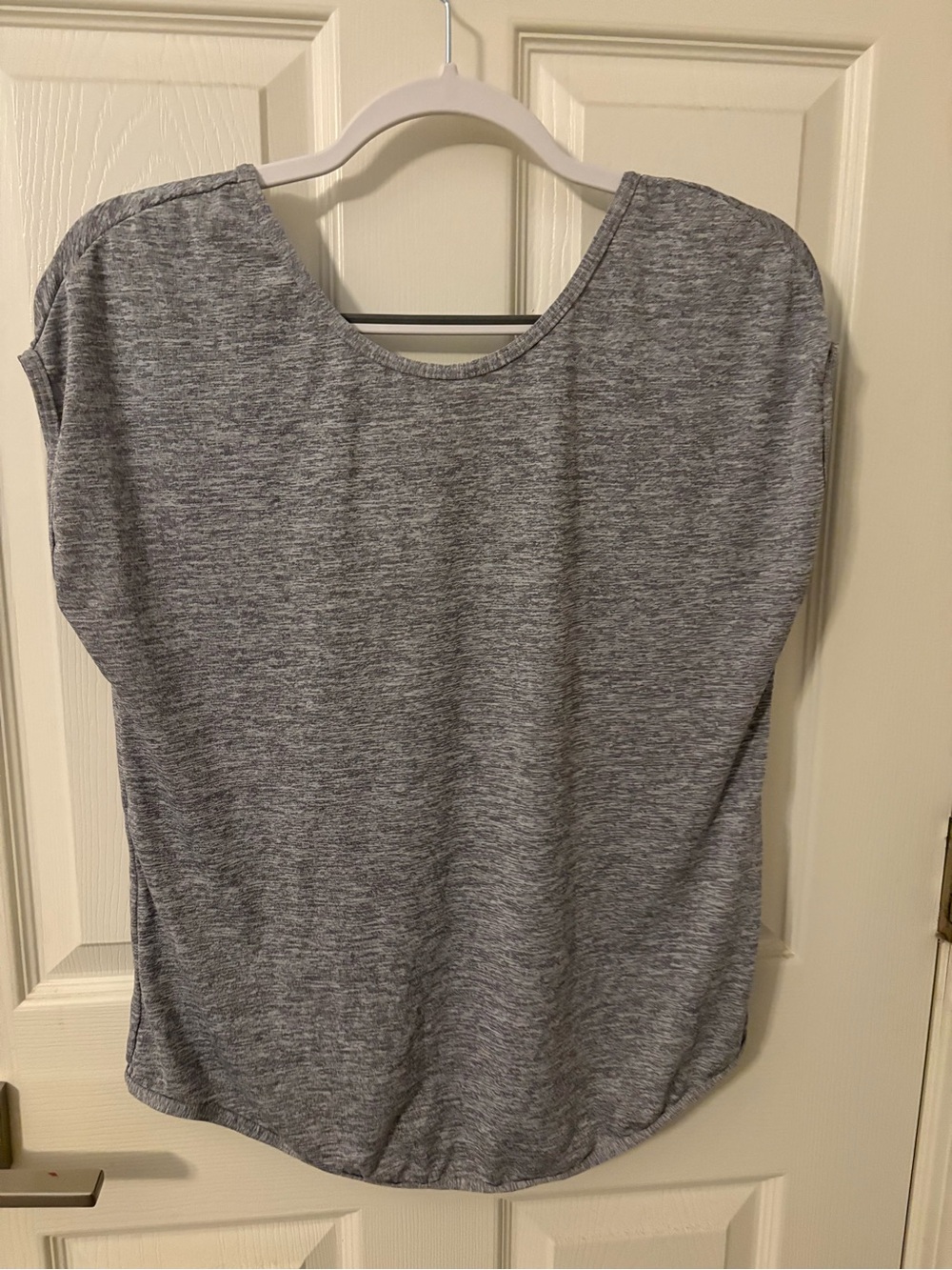 Heather Gray Women's Relaxed Scoop Neck Top Active Wear